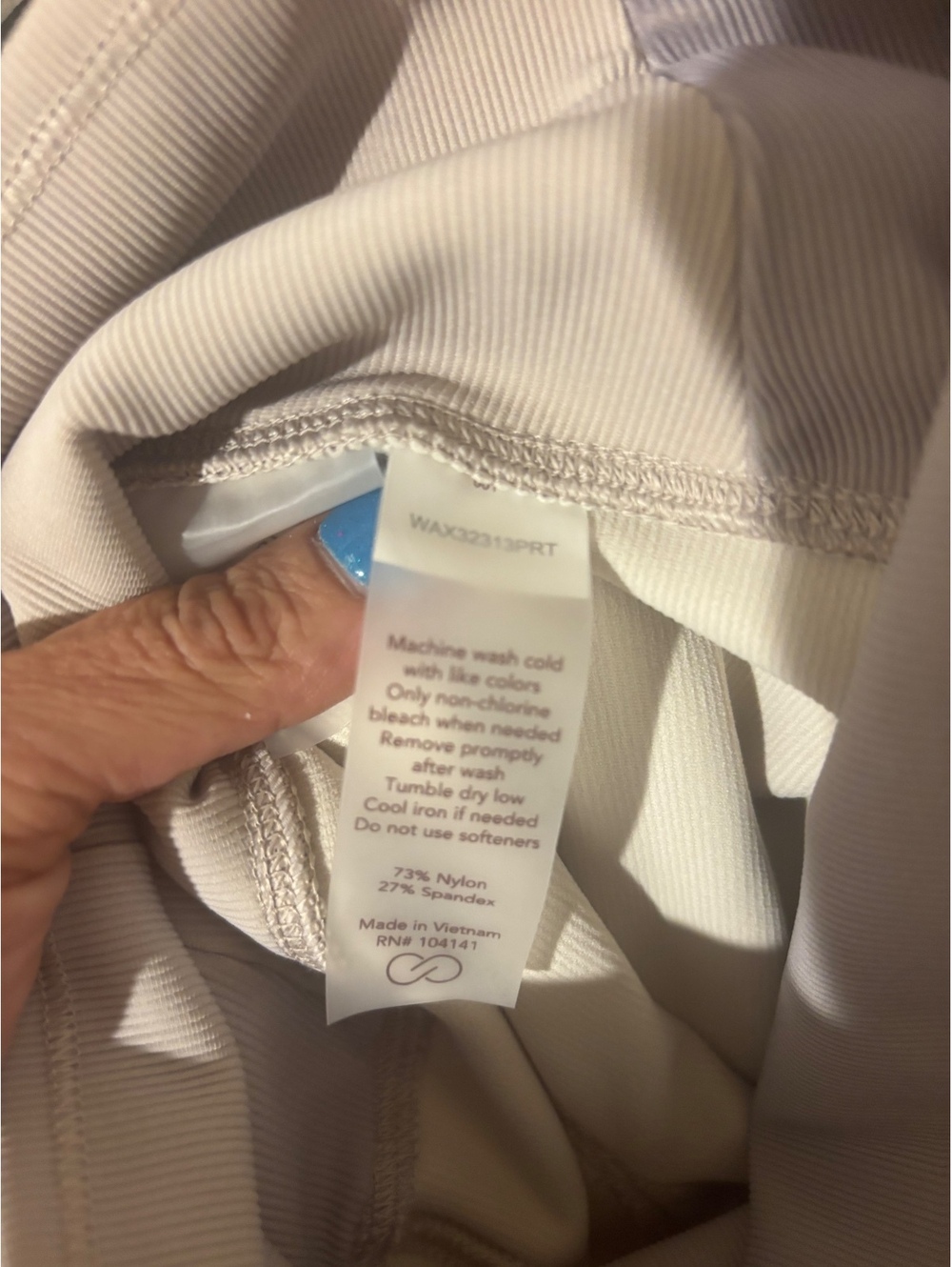 NWT CALIA Essential High Rise Ribbed 7/8 Leggings XS Taupe - Picture 8 of 8